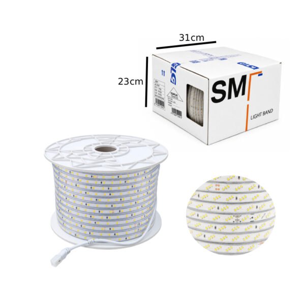 0138092-1 Φωτοσωλήνας LED 2835 180 LED/m 100m Λευκό Φως - LED Rope Light 2835 180 LED/m 100m White Light