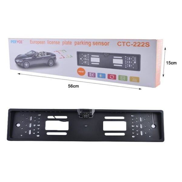 014194-1 PerVoi CTC-222S Πλαίσιο πινακίδας με ενσωματωμένη κάμερα οπισθοπορείας - Car european license plate parking sensor camera