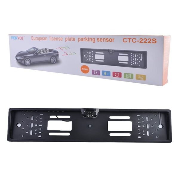 014194 PerVoi CTC-222S Πλαίσιο πινακίδας με ενσωματωμένη κάμερα οπισθοπορείας - Car european license plate parking sensor camera