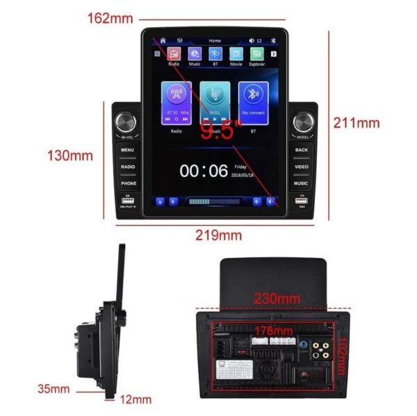 014373-2 Οθόνη αυτοκινήτου 9.5" HD αφής 2DIN 2+32G 9582Α - Car multimedia player touch screen universal