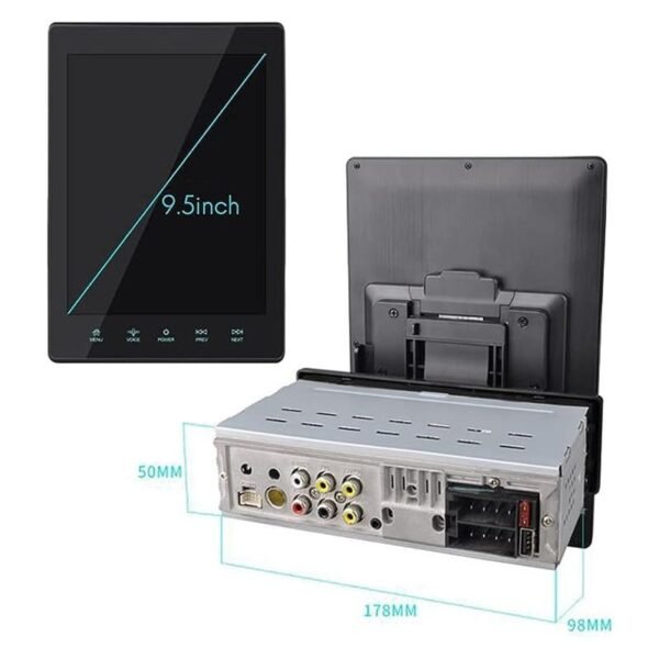 014374-2 Ηχοσύστημα Αυτοκινήτου Universal 1DIN (Bluetooth/USB) με Οθόνη Αφής 9.5" - Car MP5 Player Vertical Screen Universal