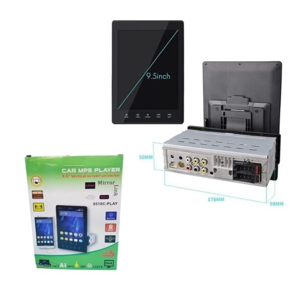 014374-5 Ηχοσύστημα Αυτοκινήτου Universal 1DIN (Bluetooth/USB) με Οθόνη Αφής 9.5" - Car MP5 Player Vertical Screen Universal