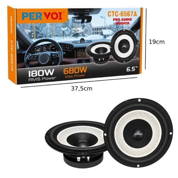 014502-1 Pervoi Ηχεία Αυτοκινήτου 6.5" 180W CTC-6567A - Car Speakers 6.5" 180W