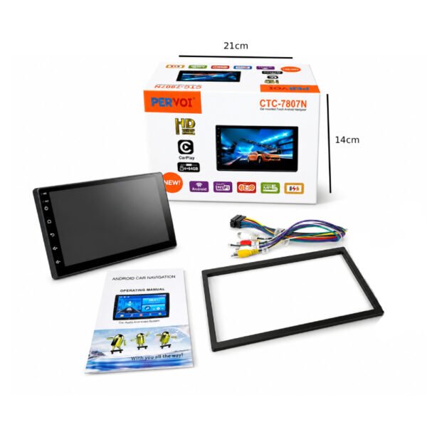 014510-1 Wi-Fi & CarPlay CTC-7807N - 7" Android 15 Car Multimedia Player with GPS
