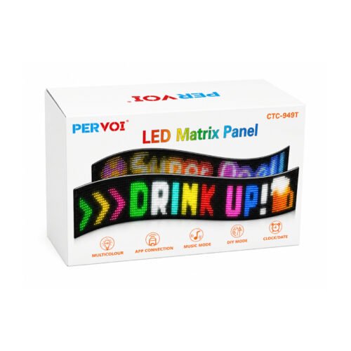 Pervoi Εύκαμπτη LED Matrix Οθόνη Πινακίδα με Bluetooth & Εφαρμογή 192 × 1762 mm CTC-949T - Flexible Bluetooth LED Matrix Display