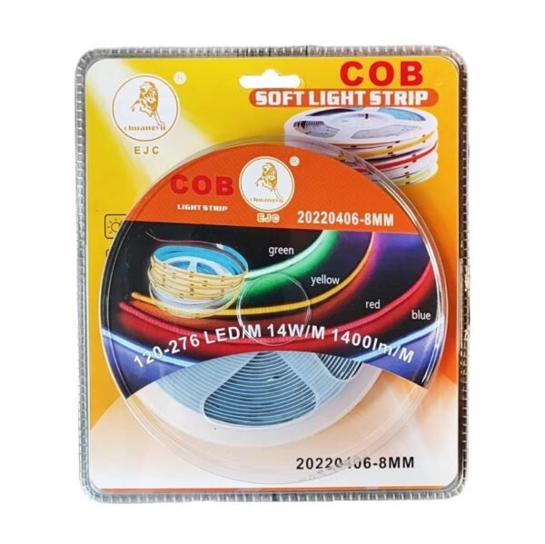 0163137 EJC Λεντοταινία LED ταινία COB 5m κίτρινο χρώμα 20220406-8MM - Soft light strip yellow