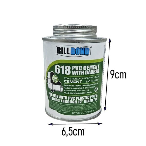 Rillbond Κόλλα PVC 618 237ml - PVC Cement