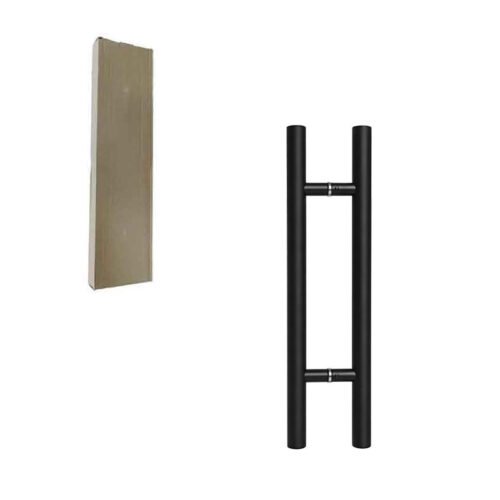 022045 Λαβή Γυάλινης Πόρτας Λαβή Μαύρη 60cm – Black Door Handle