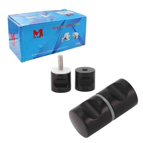 022062 HBMK Μαύρη Χειρολαβή Πόρτας Τζαμιού - Black Glass Door Handle HBMM