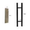 Λαβή Γυάλινης Πόρτας Λαβή Μαύρη 60cm – Black Door Handle