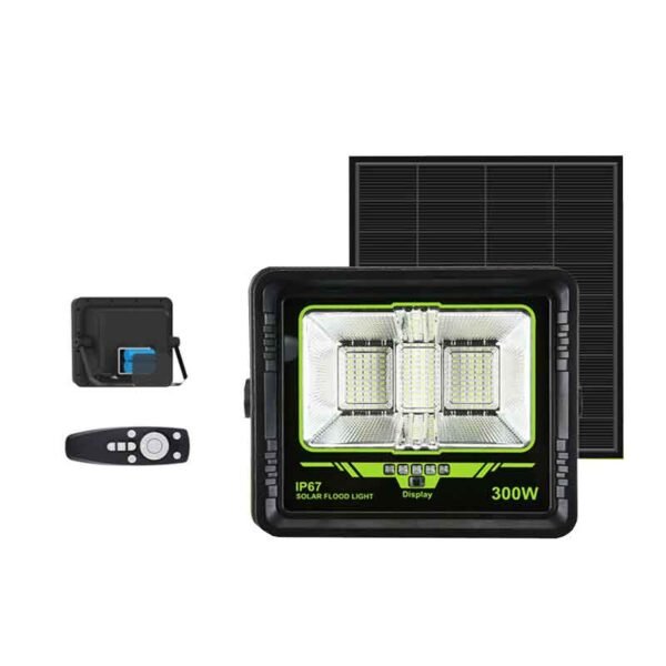 0234058-2 Ηλιακός προβολέας 300W με τηλεχειριστήριο - Δωρεάν φωτισμός