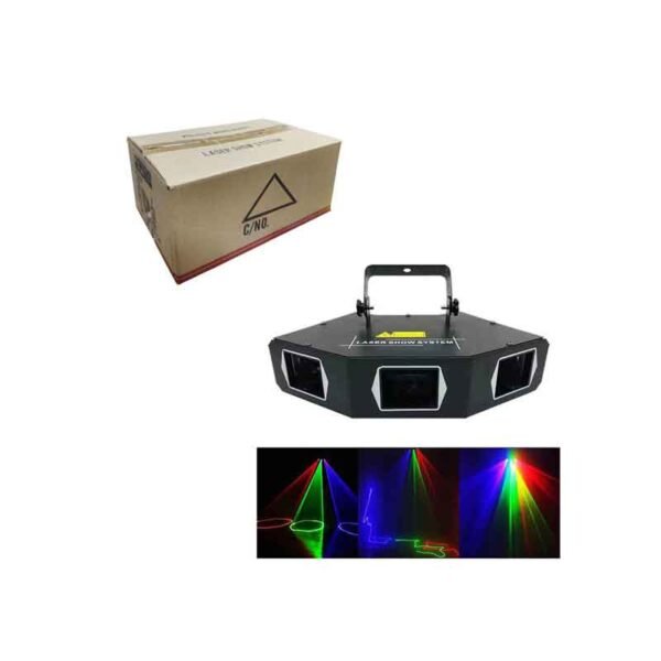 027093 Φωτιστικό Laser Show RGB με 4 Εξόδους Πολυχρωμικό Εφέ για Σκηνή & Πάρτι - RGB Laser Show Light
