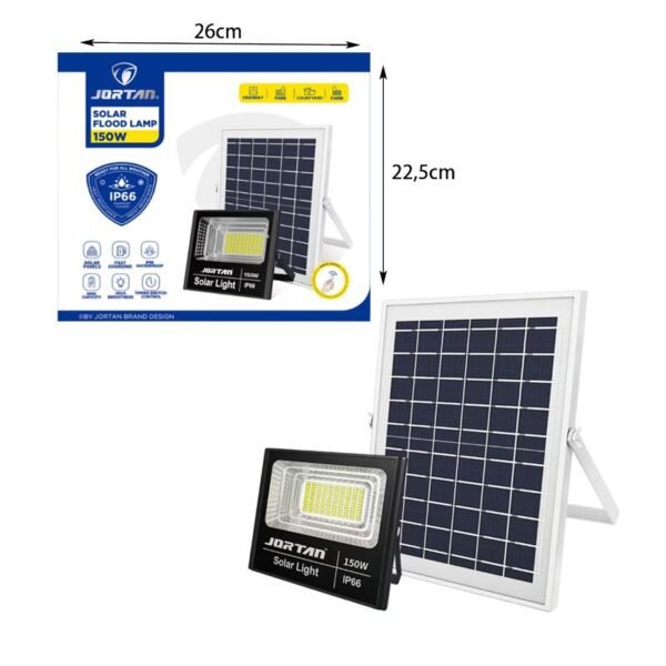 0274004-1 Ηλιακός προβολέας LED 150W με τηλεχειριστήριο IP66