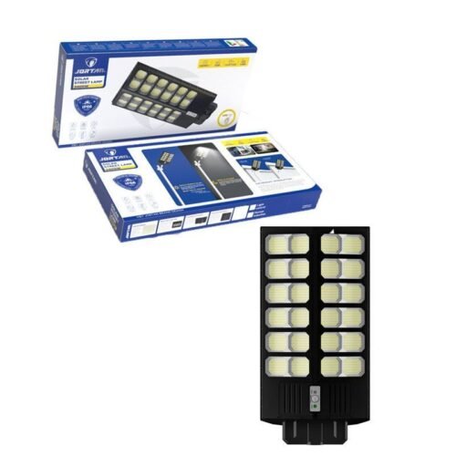 0274011 Jortan Led Αδιάβροχο Ηλιακό Φωτιστικό Δρόμου 2400W με Ανιχνευτή Κίνησης Και Τηλεχειριστήριο IP66 - Solar Street Lamp