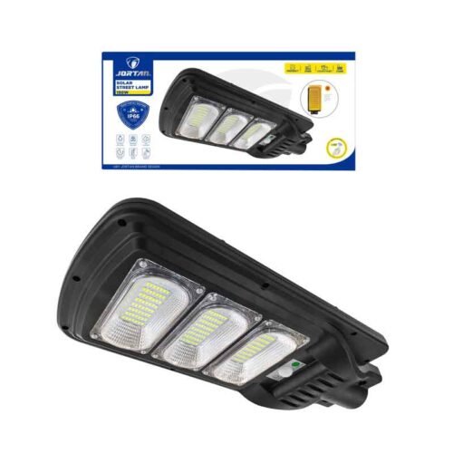 0274014 Jortan Led Αδιάβροχο Ηλιακό Φωτιστικό Δρόμου 150W με Ανιχνευτή Κίνησης Και Τηλεχειριστήριο IP66 6500K - Solar Street Lamp