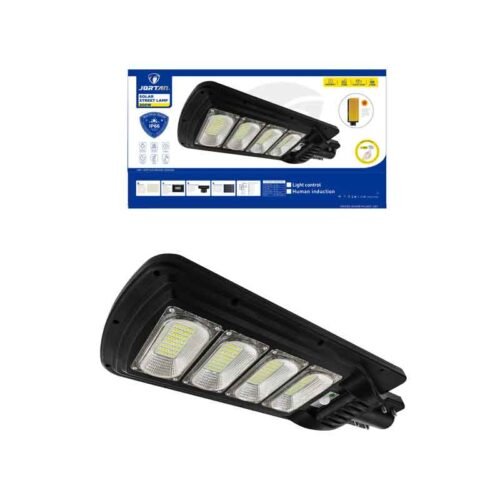 0274015 Jortan Led Αδιάβροχο Ηλιακό Φωτιστικό Δρόμου 200W με Ανιχνευτή Κίνησης Και Τηλεχειριστήριο IP66 6500K - Solar Street Lamp