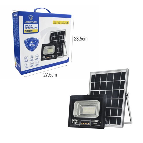 0274027-1 Ηλιακός προβολέας LED 100W με τηλεχειριστήριο - Δωρεάν ρεύμα