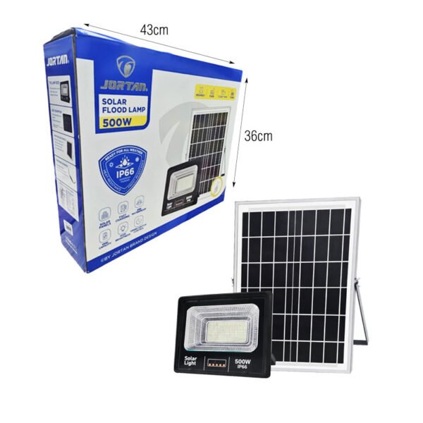 0274030-1 Ηλιακός προβολέας LED 500W με τηλεχειριστήριο και πάνελ