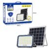 0274036-1 Τηλεχειριστήριο & IP66 - Solar LED Flood Light with Solar Panel
