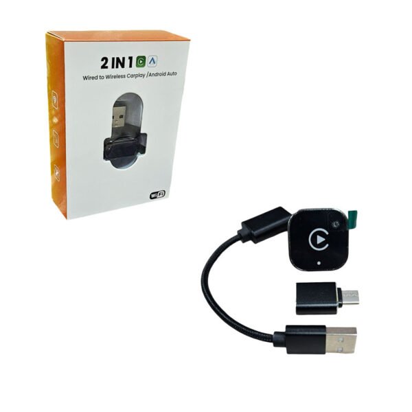 Αντάπτορας 2 σε 1 Ασύρματο CarPlay και Android Auto USB - 2 in 1 Wireless CarPlay and Android Auto USB Adapter
