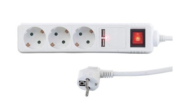 031351-1 Πολύπριζο 3 θέσεων με USB - Ασφαλές και πρακτικό