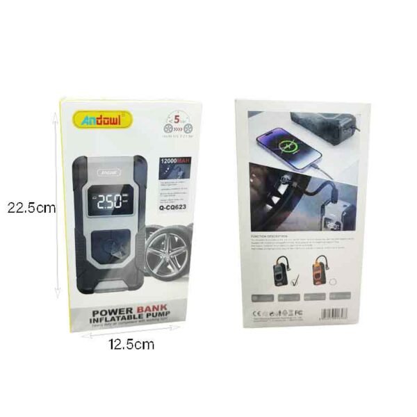 Andowl Φορητή αντλία αέρα 12000mAh και Power Bank Q-CQ623 - Power Bank Inflatable Pump