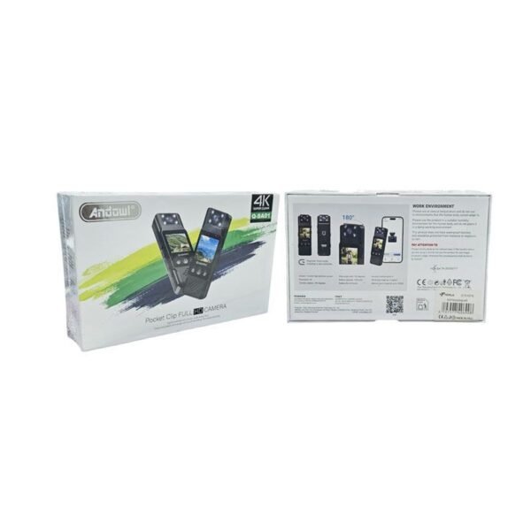 0751075 Andowl Φορητή Κάμερα Clip Full HD με Οθόνη Q-SA01- Pocket Clip Full HD Camera