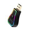 Andowl Ασύρματο Bluetooth audio Transmitter και Receiver USB μαύρο με RGB LED φωτισμό Q-TR31 - Wireless Audio Transmitter / Receiver