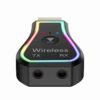 Andowl Ασύρματο Bluetooth audio Transmitter και Receiver USB μαύρο με RGB LED φωτισμό Q-TR31 - Wireless Audio Transmitter / Receiver
