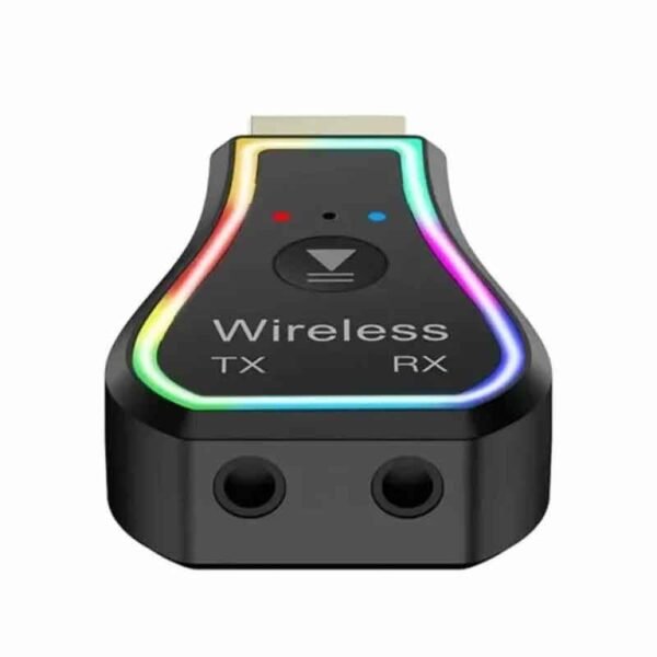 Andowl Ασύρματο Bluetooth audio Transmitter και Receiver USB μαύρο με RGB LED φωτισμό Q-TR31 - Wireless Audio Transmitter / Receiver