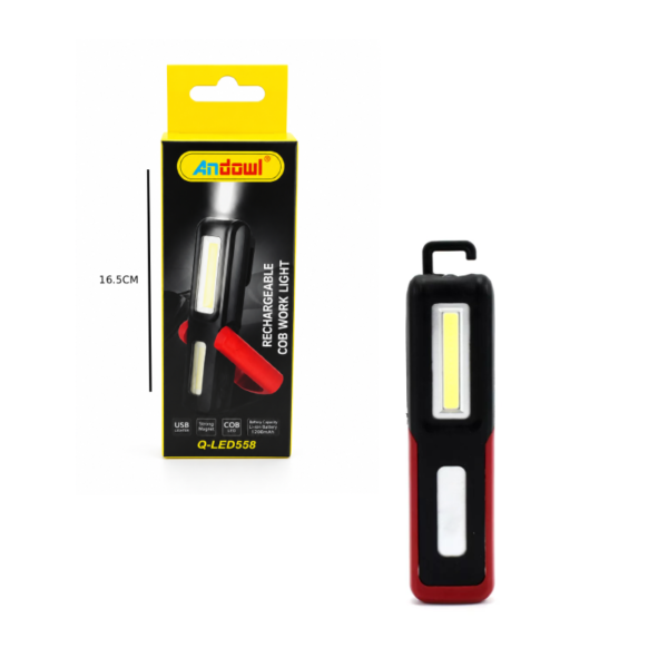 Andowl Επαναφορτιζόμενος φακός εργασίας LED Q-LED558  - Rechargeable Flashlight