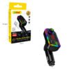 0751200-2 Andowl Ασύρματος FM Transmitter Αυτοκινήτου με Bluetooth Φορτιστή USB και RGB Φωτισμό Q-C75 - Wireless Bluetooth FM Transmitter Car Charger
