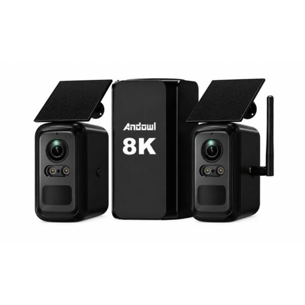 Andowl Ηλιακό Σύστημα Καμερών Ασφαλείας WiFi 8K με 2 Κάμερες No.TS2 - WiFi Solar Security Camera System