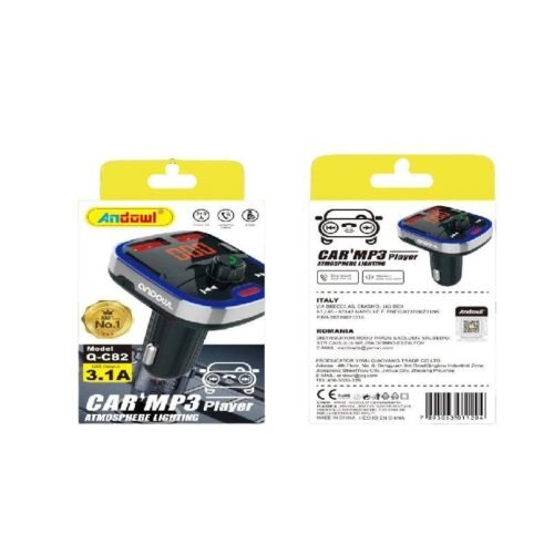075492 Andowl Πομπός αυτοκινήτου φορτιστής MP3 Player Q-C82 – Car MP3 Player Atmosphere lighting