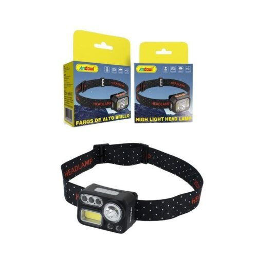 075658 Andowl Επαναφορτιζόμενος Φακός Κεφαλής LED Αδιάβροχος με Μέγιστη Φωτεινότητα 750lm Q-TD209 - High Light Head Lamp