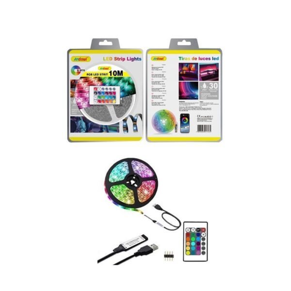 075677 Andowl Λεντοταινία LED ταινία RGB 10m με τηλεχειριστήριο Q-DT75 - LED strip lights