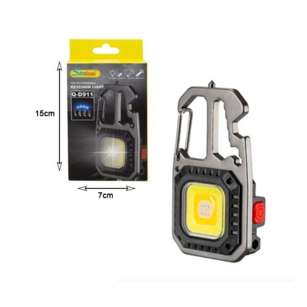 075688-4 Andowl Πολυεργαλείο Μπρελόκ Φακός Q-D911 - Cob rechargeable keychain light