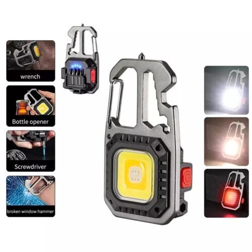 075688 Andowl Πολυεργαλείο Μπρελόκ Φακός Q-D911 - Cob rechargeable keychain light