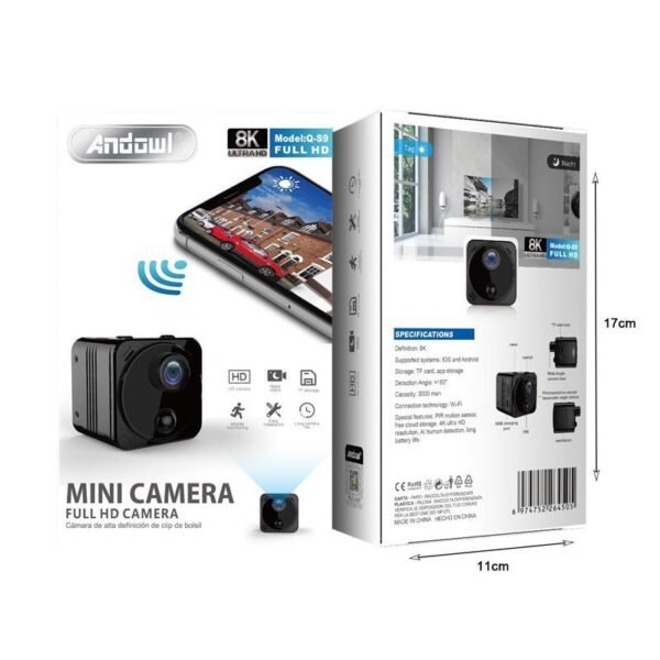 075708-3 Mini κάμερα 8K Full HD με Wi-Fi - Ασφαλείας και παρακολούθησης