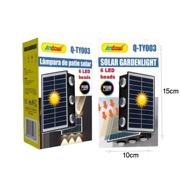 075710-1 Ηλιακός προβολέας LED RGB - Αυτόνομος φωτισμός κήπου