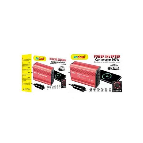 075742 Andowl Inverter Αυτοκινήτου Τροποποιημένου Ημιτόνου 500W για Μετατροπή 12V DC σε 220V AC Q-N7001 - Power Inverter