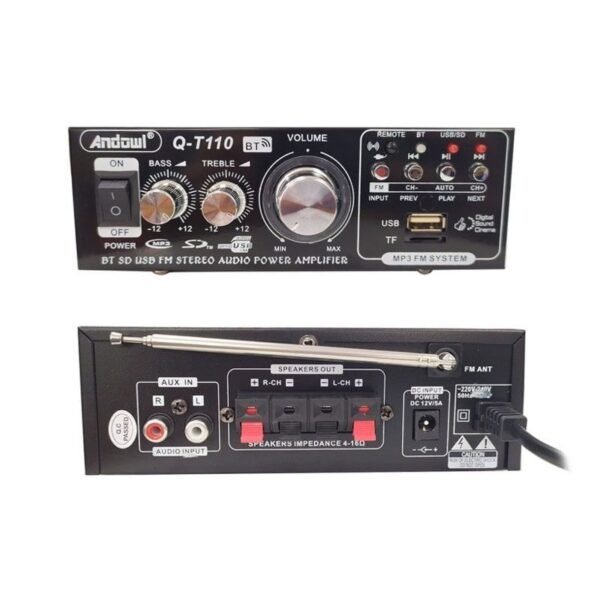075766-3 Andowl Τελικός Ενισχυτής Hi-Fi Stereo Q-T110 Max - Karaoke Reverberation Power Amplifier