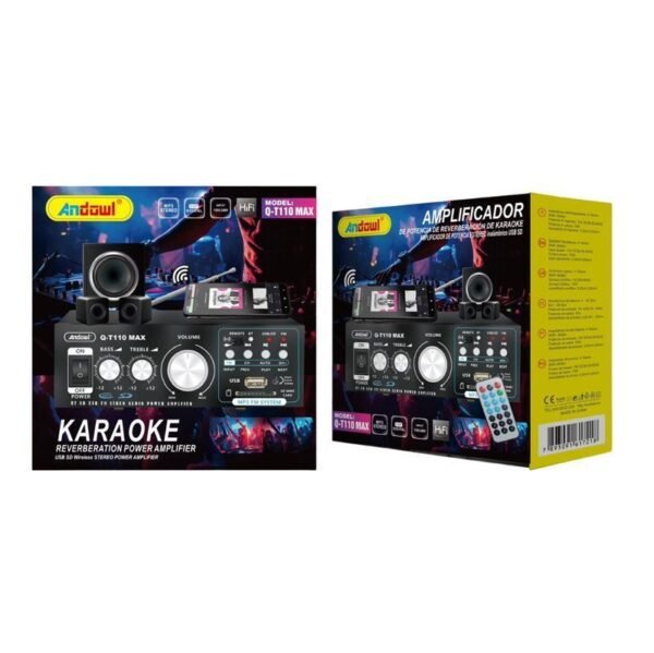 075766-5 Andowl Τελικός Ενισχυτής Hi-Fi Stereo Q-T110 Max - Karaoke Reverberation Power Amplifier