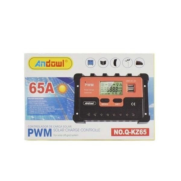 075904-3 Ρυθμιστής Φόρτισης PWM 24V 65A - Solar Charge Controller