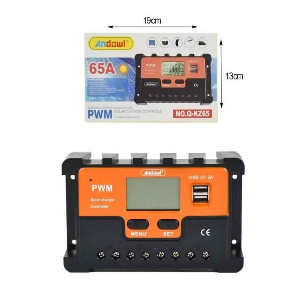 075904-4 Ρυθμιστής Φόρτισης PWM 24V 65A - Solar Charge Controller