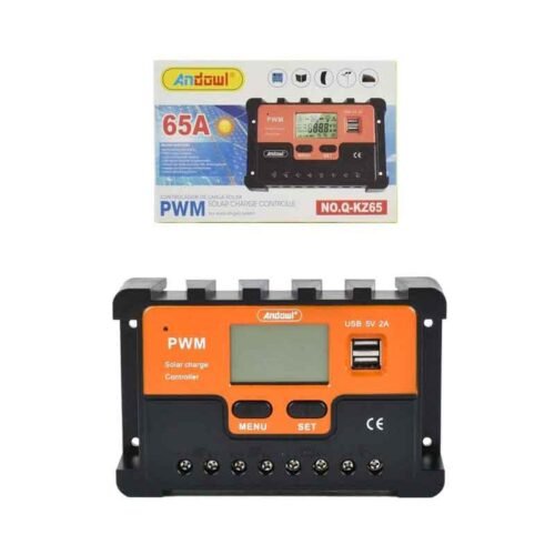 075904 Andowl Ρυθμιστής Φόρτισης PWM 24V 65A Q-KZ65 - Solar Charge Controlle