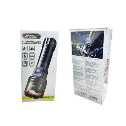 075921 Andowl Φακός Led 2000mAh IP45 Q-D977C - Aluminum Alloy Strong Light Flashlight