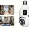 080021-1 Κάμερα ασφαλείας IP Dual Lamp E27 με νυχτερινή λήψη