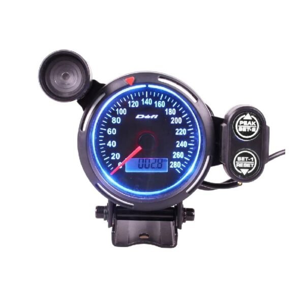 10106-1 Ket Gauge LED Ταχύμετρο Αυτοκινήτου 80mm 3.75” LED Μπλέ LCD - Universal Auto Speedometer Tachometer