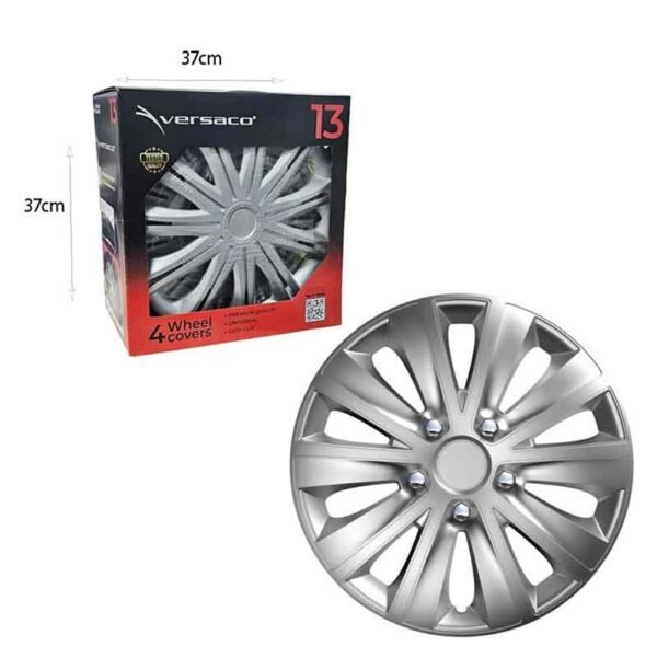 Versaco Σετ Τάσια Αυτοκινήτου 4τμχ 13" Ασημί - Wheel Covers
